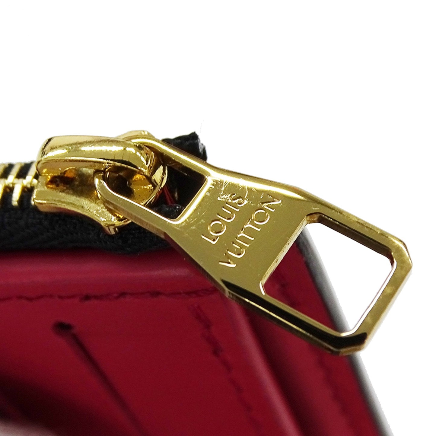 Louis Vuitton Hot Pink Noir Leather Wallet (Tri-Fold) (Pre-Owned)