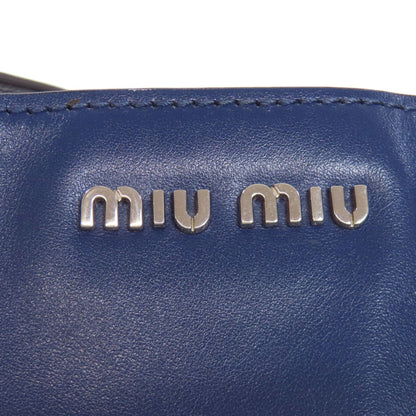 Miu Miu Navy Leather Tote Bag (Pre-Owned)