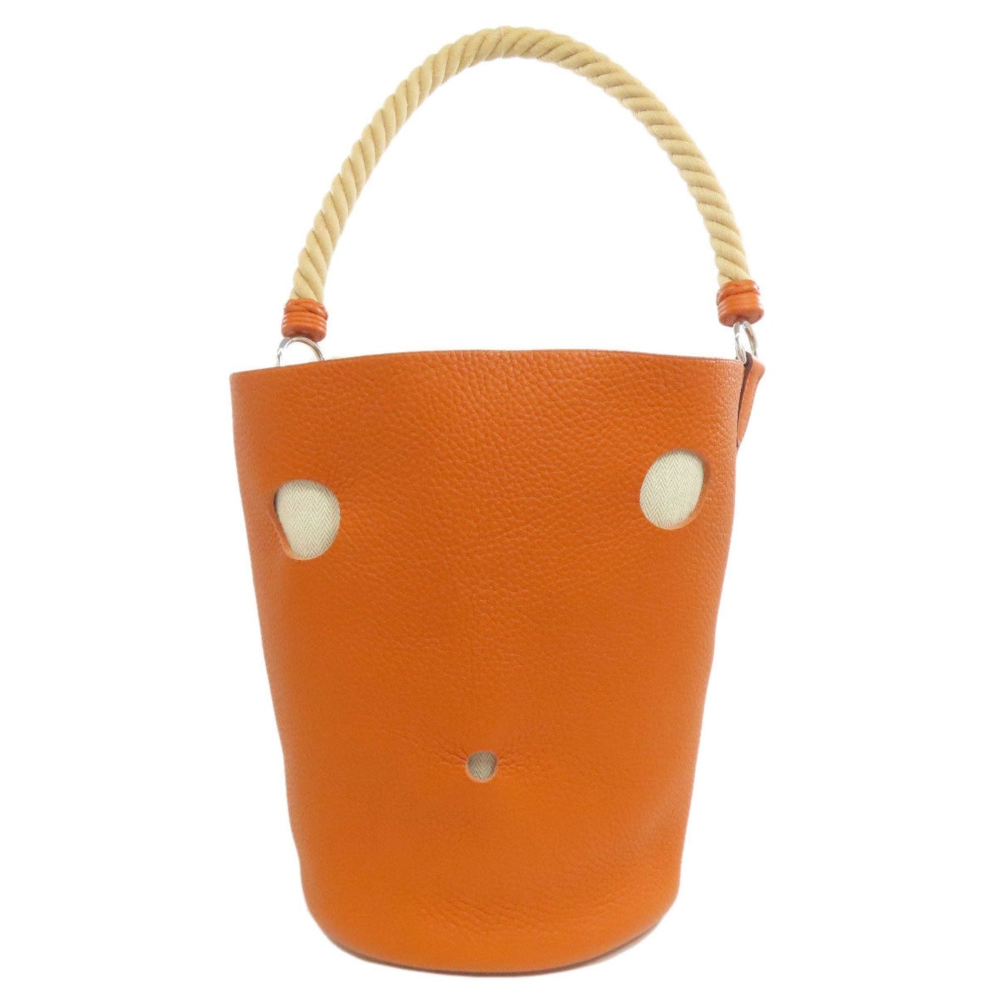 Hermes Orange Taurillon Clemence Leather Tote Bag (Pre-Owned)