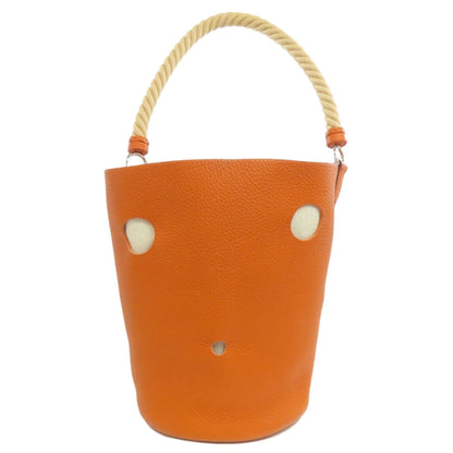 Hermes Orange Taurillon Clemence Leather Tote Bag (Pre-Owned)