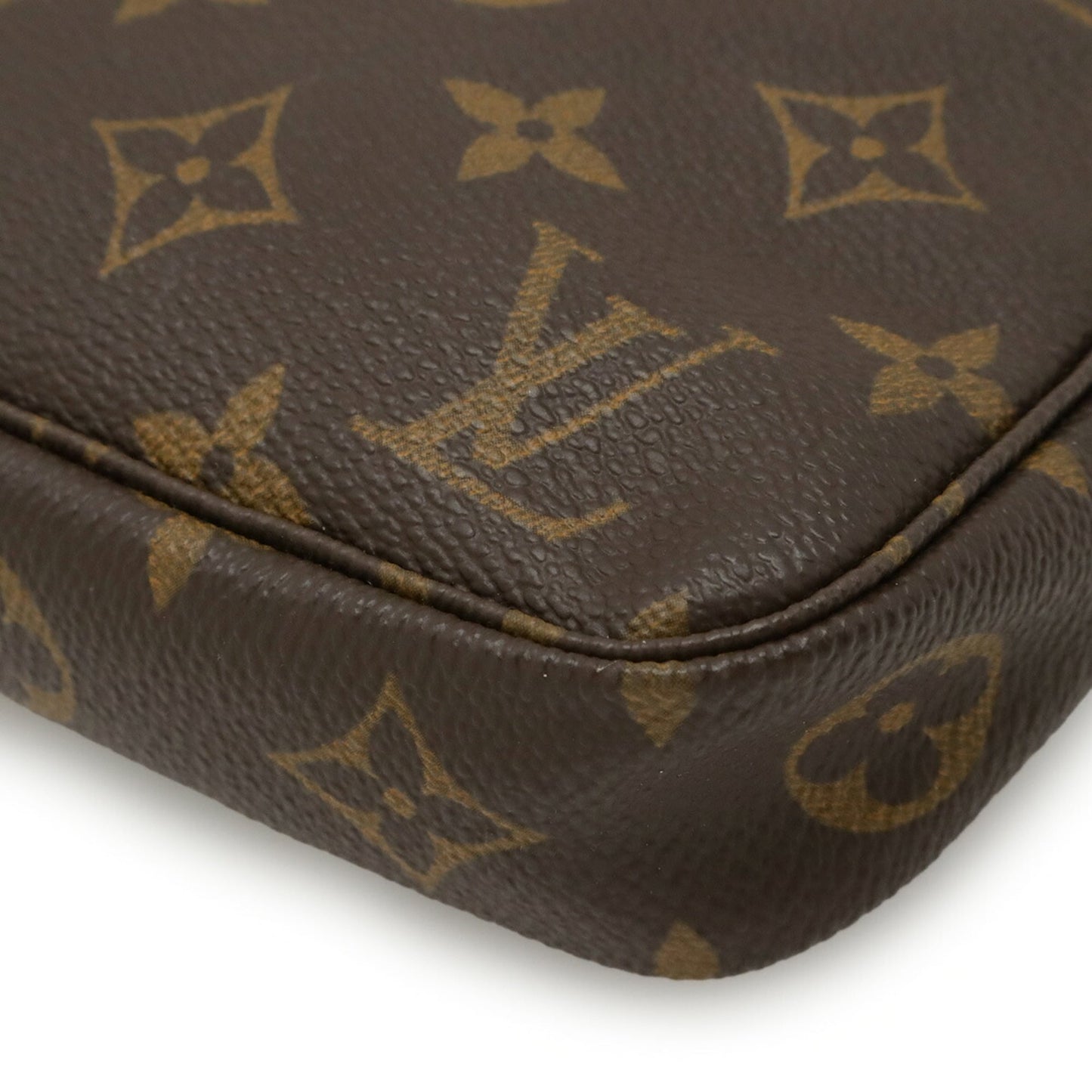 Louis Vuitton Brown Pvc Handbag Pochette Pouch (Pre-Owned)