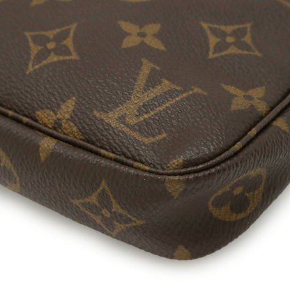 Louis Vuitton Brown Pvc Handbag Pochette Pouch (Pre-Owned)