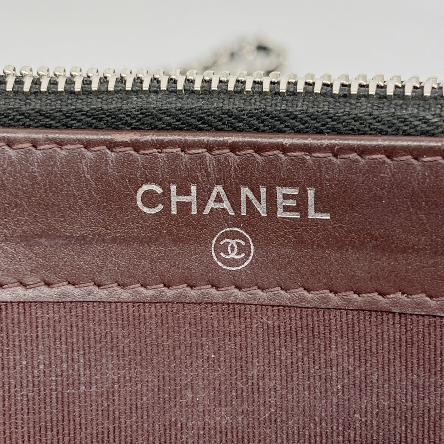 Chanel Black Grained Calfskin Chain/Shoulder Wallet (Pre-Owned)