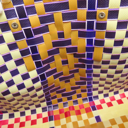 Marni Navy Orange Red Color White Polypropylene Tote Bag (Pre-Owned)