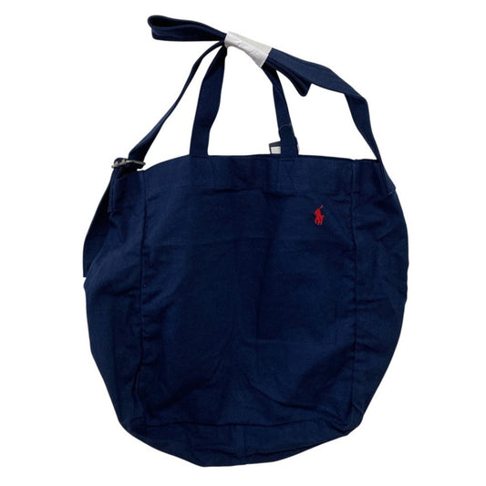 Ralph Lauren Navy Canvas Shoulder Bag Tote Bag (Pre-Owned)