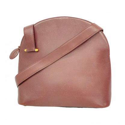 Cartier Bordeaux Leather Shoulder Bag (Pre-Owned)