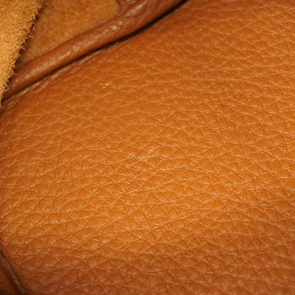 Hermes Gold Taurillon Clemence Leather Handbag (Pre-Owned)