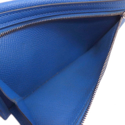 Hermes Purple Epsom Leather Long Wallet (Bi-Fold) (Pre-Owned)