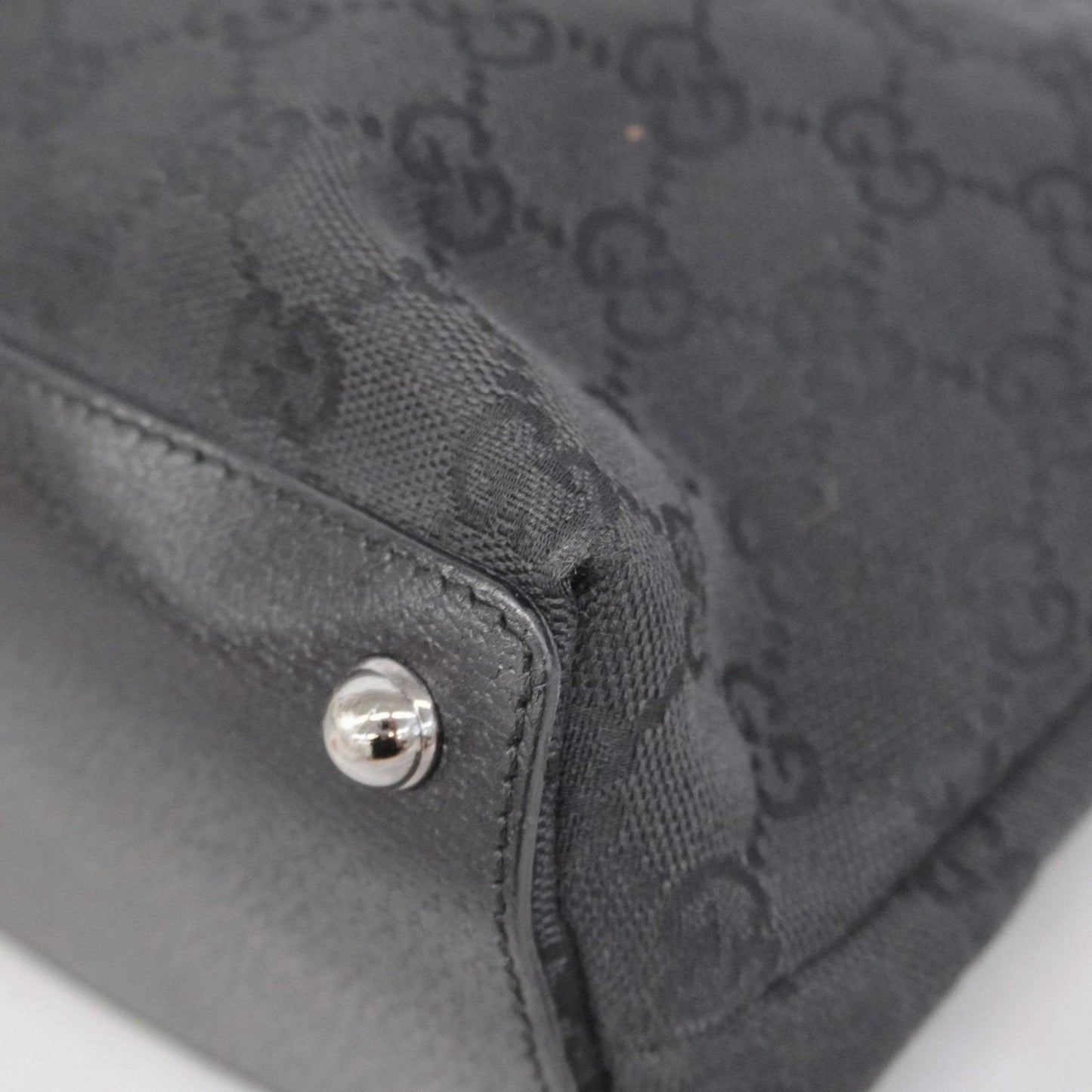 Gucci Black Canvas Tote Bag (Pre-Owned)