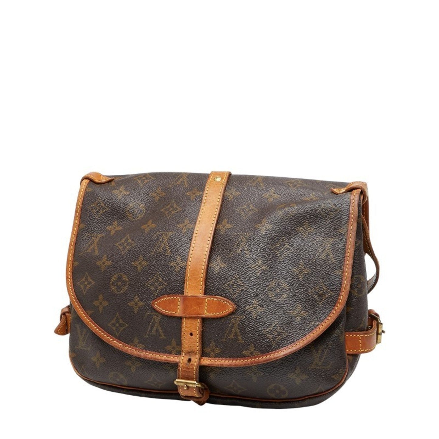 Louis Vuitton Brown Pvc Leather Shoulder Bag (Pre-Owned)