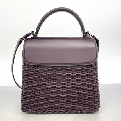 Salvatore Ferragamo Purple Leather Handbag (Pre-Owned)