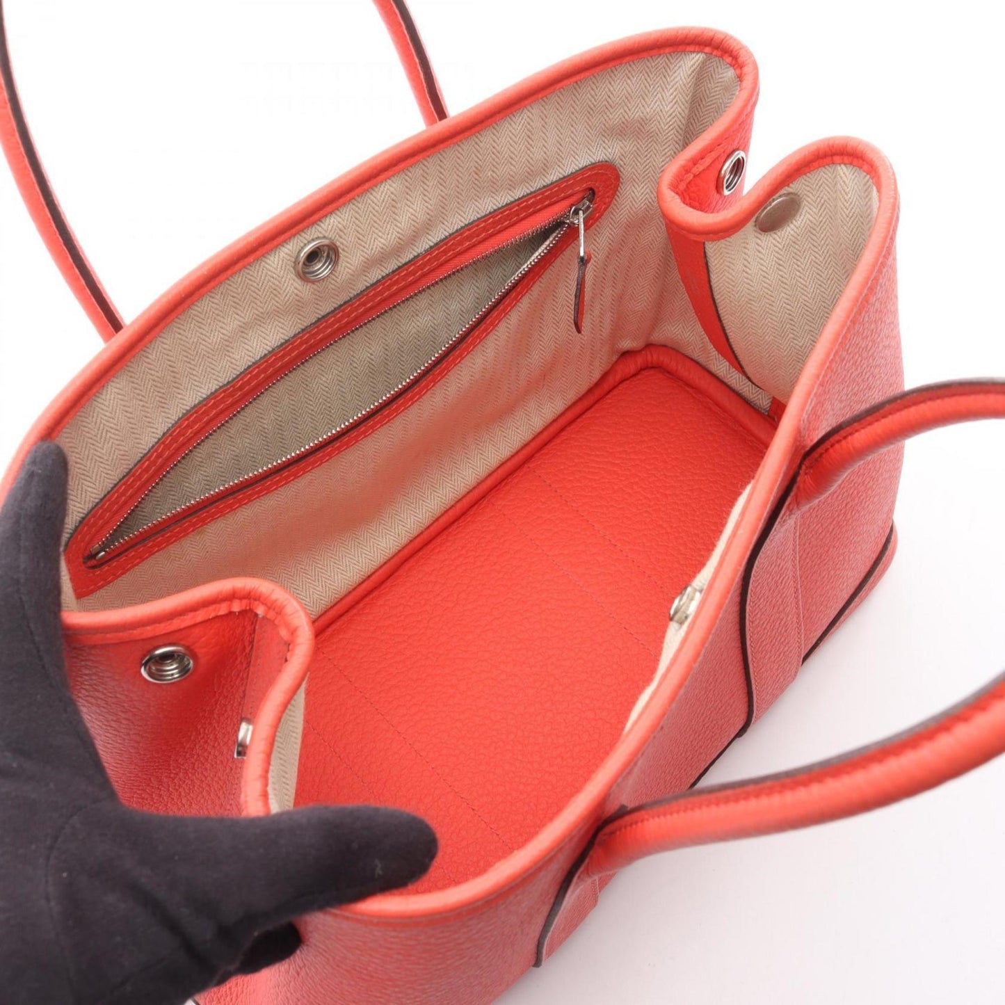 Hermes Red Color Leather Country Leather Tote Bag (Pre-Owned)