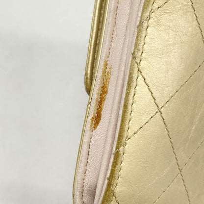 Chanel Beige Leather Long Wallet (Bi-Fold) (Pre-Owned)