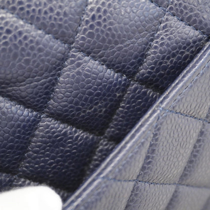 Chanel Navy Grained Calfskin Shoulder Bag (Pre-Owned)