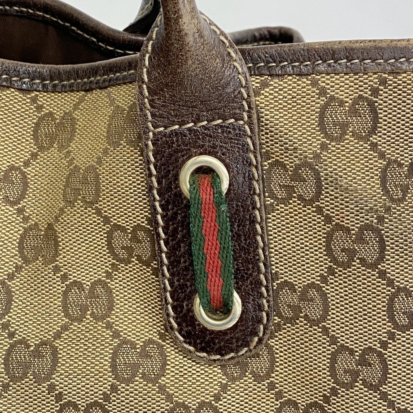 Gucci Brown Canvas Tote Bag (Pre-Owned)