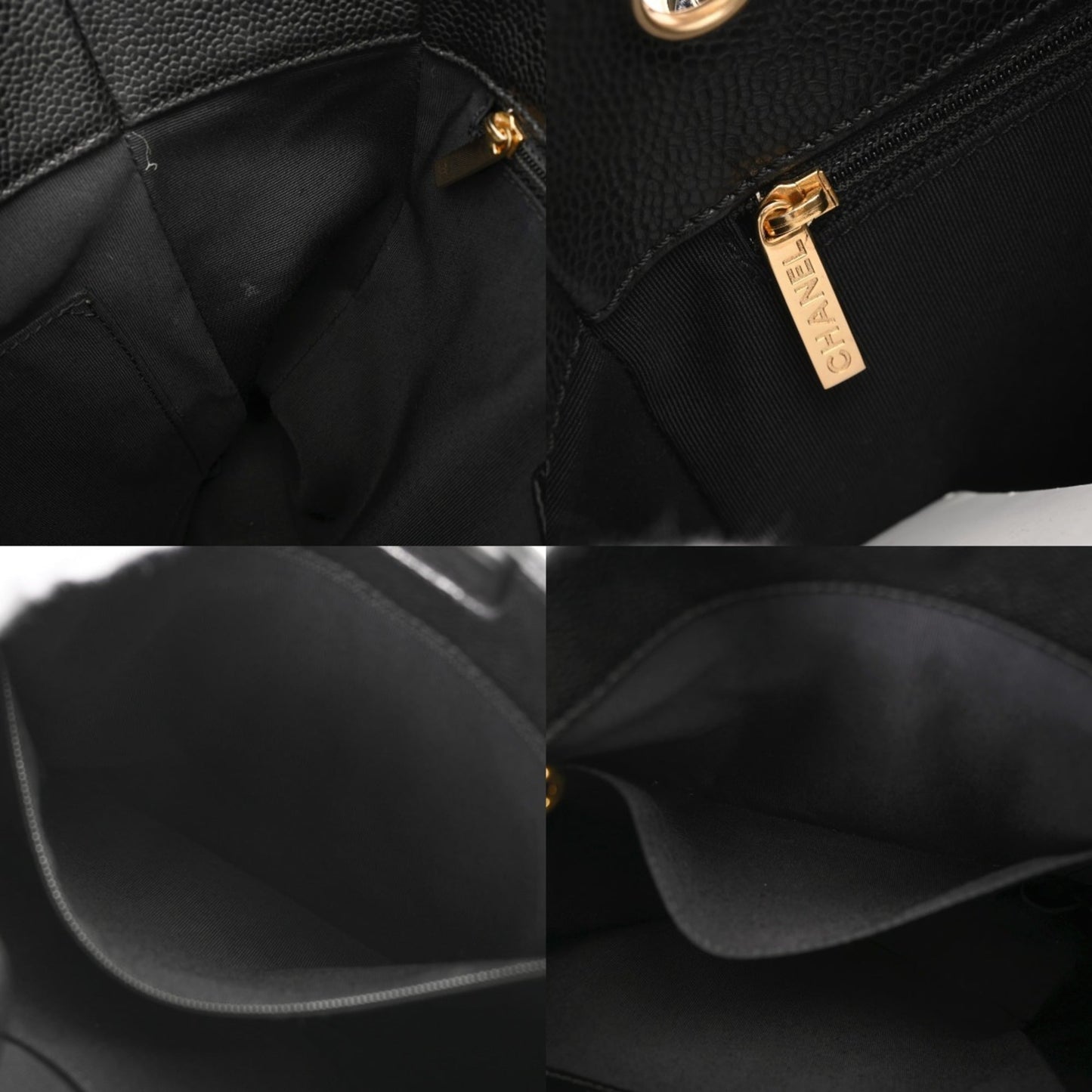 Chanel Black Grained Calfskin Tote Bag (Pre-Owned)