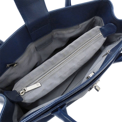 Chanel Blue Leather Tote Bag (Pre-Owned)