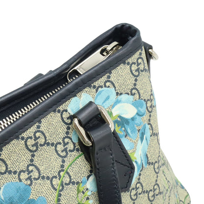 Gucci Beige Blue Multi-Color Pvc Gg Supreme Handbag Shoulder Bag Tote Bag (Pre-Owned)