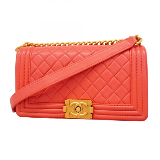 Chanel Pink Leather Shoulder Bag (Pre-Owned)