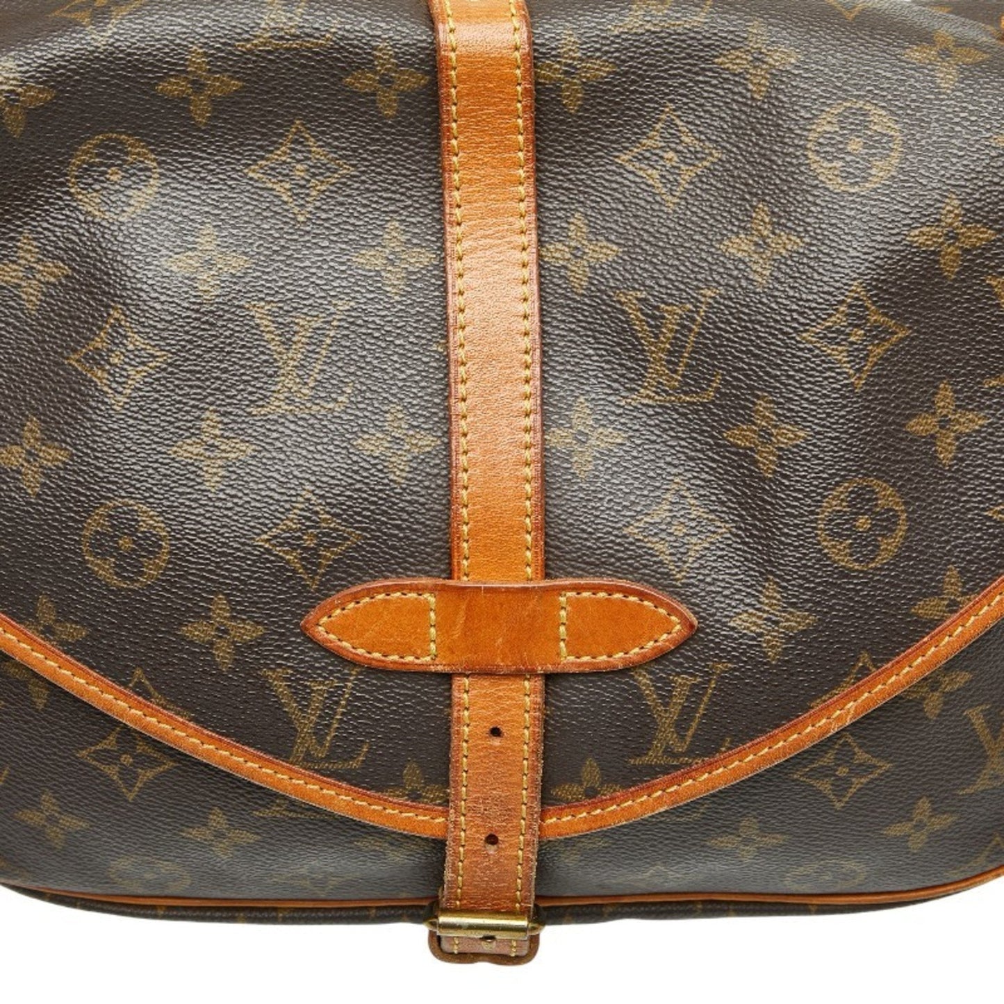 Louis Vuitton Brown Pvc Leather Shoulder Bag (Pre-Owned)