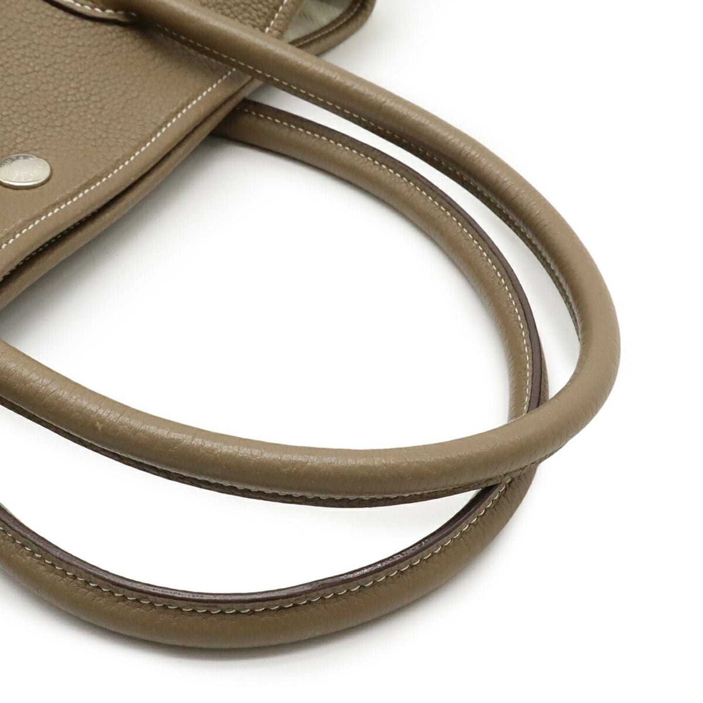 Hermes Garden Etoupe Gray Negonda Leather Handbag Tote Bag (Pre-Owned)