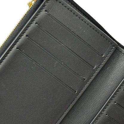 Louis Vuitton Black Noir Leather Long Wallet (Bi-Fold) (Pre-Owned)