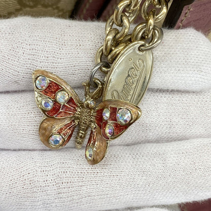 Gucci Beige Pink Canvas Tote Bag (Pre-Owned)