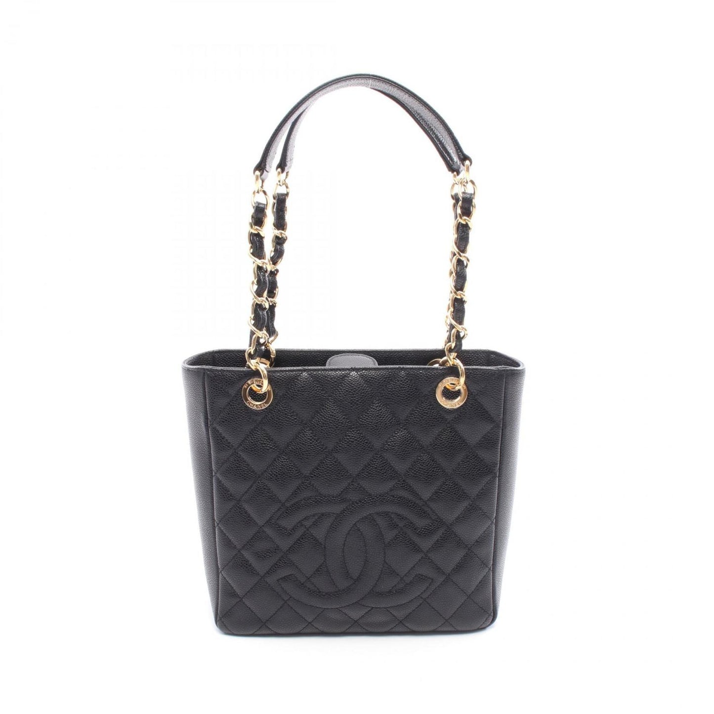 Chanel Black Grained Calfskin Tote Bag (Pre-Owned)