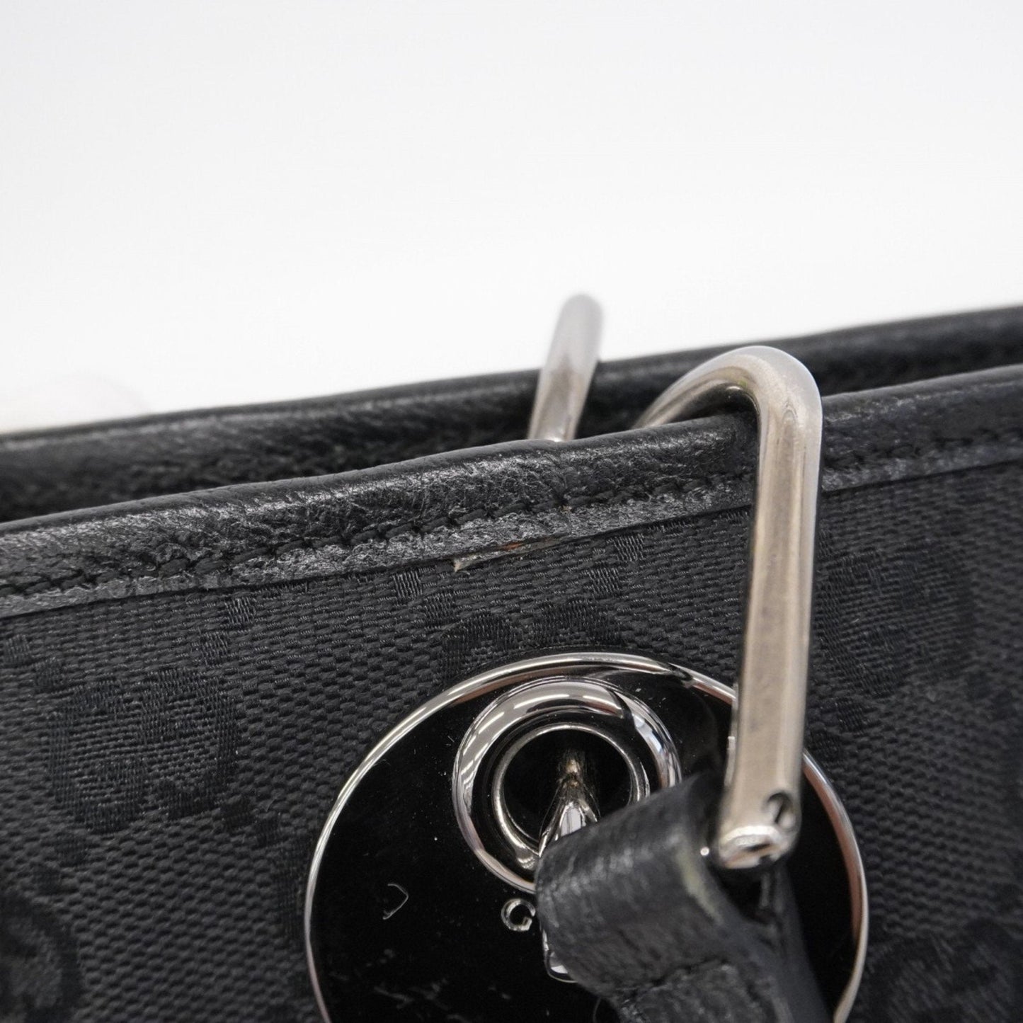 Gucci Black Canvas Tote Bag (Pre-Owned)