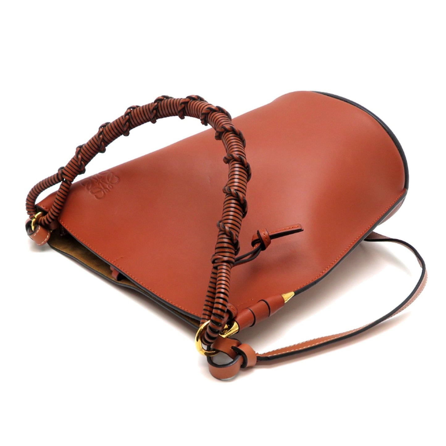 Loewe Brown Leather Handbag Shoulder Bag (Pre-Owned)