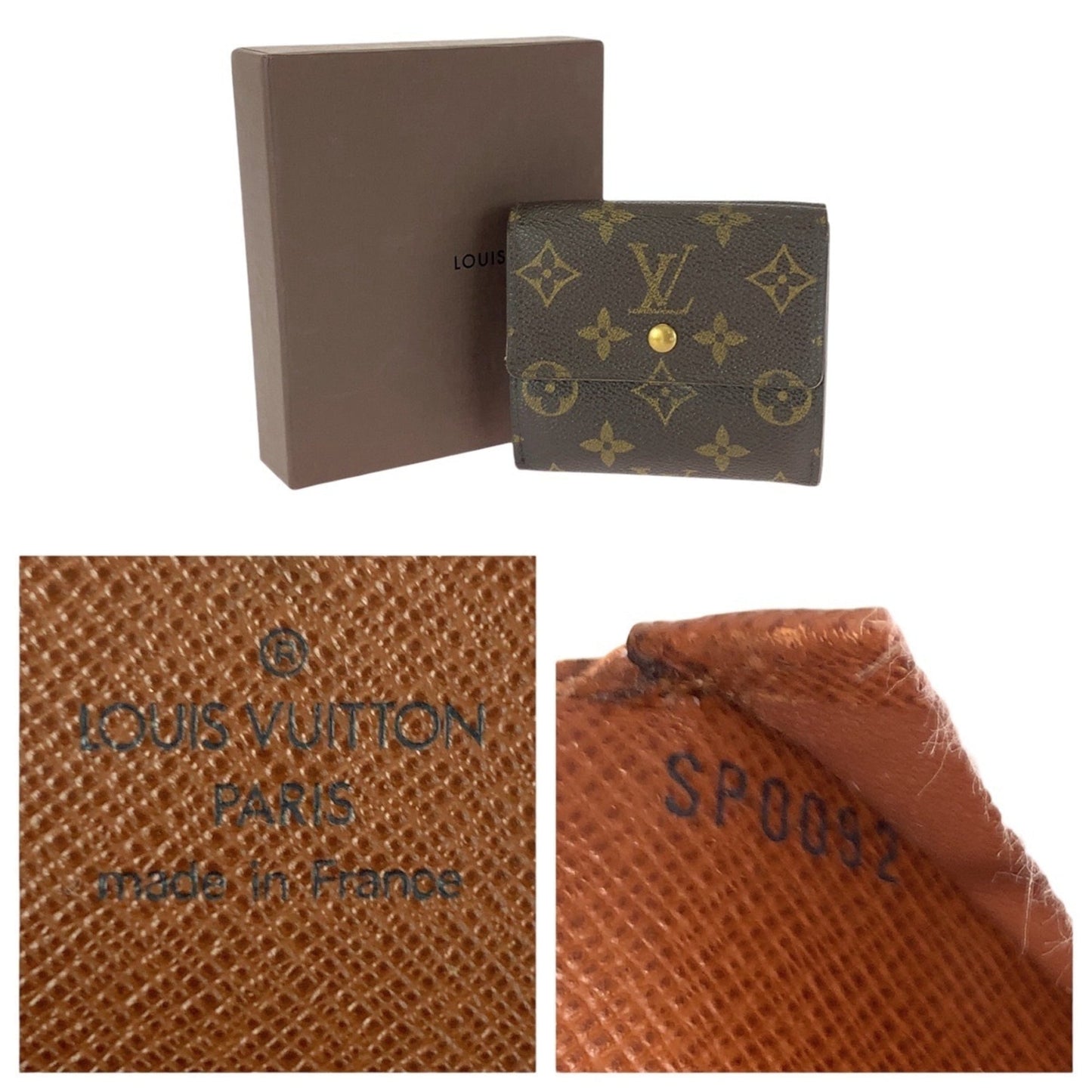 Louis Vuitton Brown Pvc Wallet (Tri-Fold) (Pre-Owned)