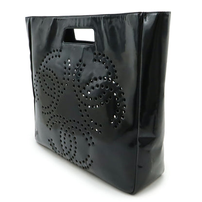 Chanel Black Leather Handbag Pouch Tote Bag (Pre-Owned)