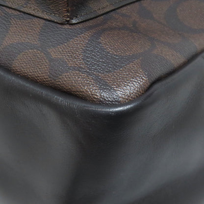 Coach Black Brown Pvc Leather Backpack (Pre-Owned)