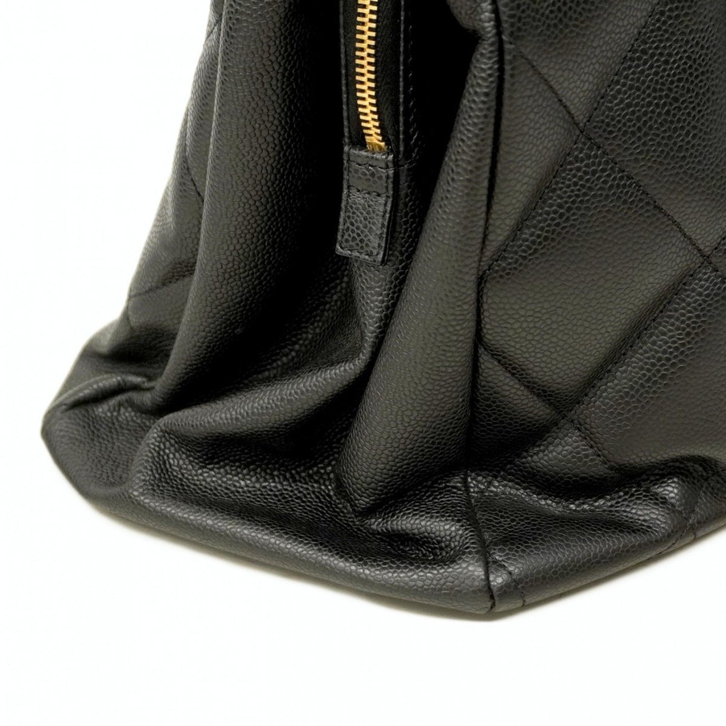 Chanel Black Grained Calfskin Tote Bag (Pre-Owned)