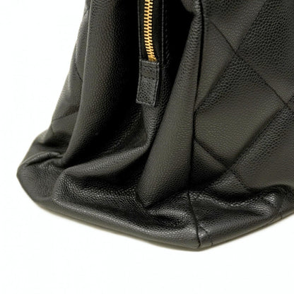 Chanel Black Grained Calfskin Tote Bag (Pre-Owned)