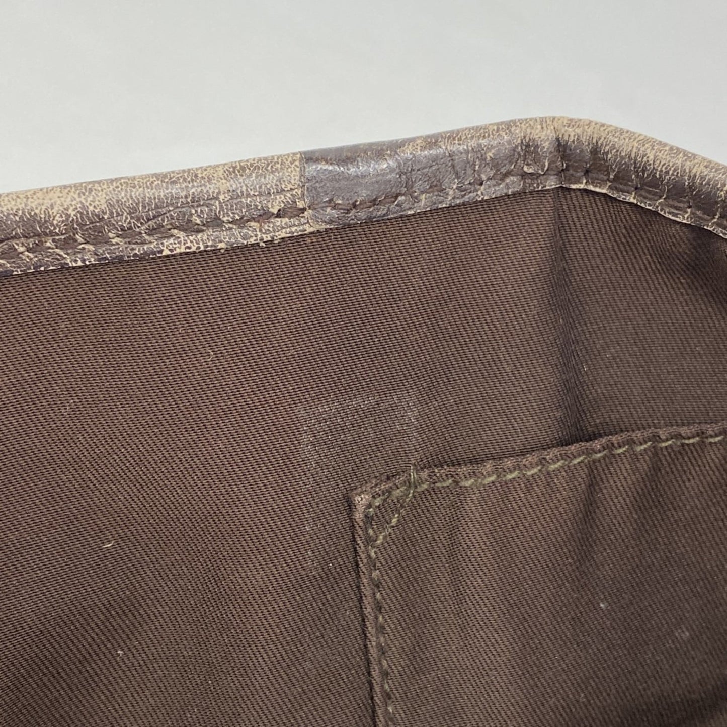 Gucci Brown Canvas Handbag (Pre-Owned)