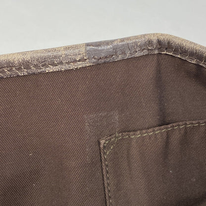 Gucci Brown Canvas Handbag (Pre-Owned)