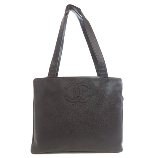 Chanel Black Leather Tote Bag (Pre-Owned)