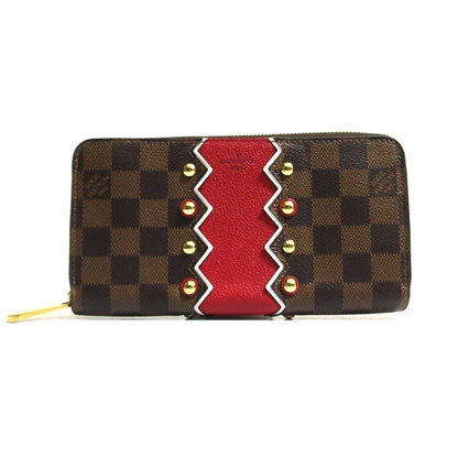 Louis Vuitton Brown Red Color Long Wallet (Bi-Fold) (Pre-Owned)