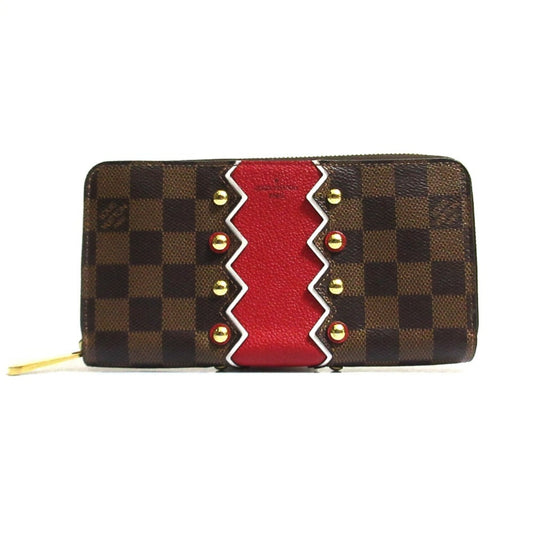 Louis Vuitton Brown Red Color Long Wallet (Bi-Fold) (Pre-Owned)