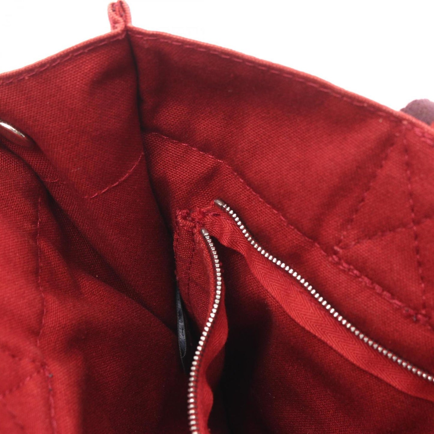 Hermes Red Color Canvas Toile H Tote Bag (Pre-Owned)