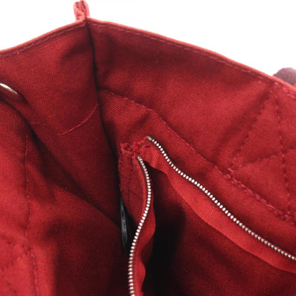 Hermes Red Color Canvas Toile H Tote Bag (Pre-Owned)