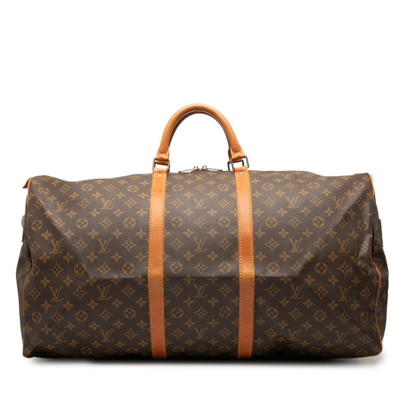 Louis Vuitton Brown Pvc Leather Boston Bag (Pre-Owned)