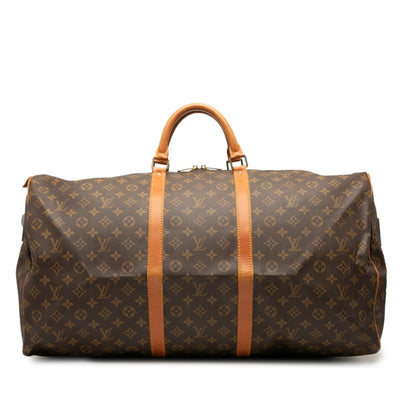 Louis Vuitton Brown Pvc Leather Boston Bag (Pre-Owned)