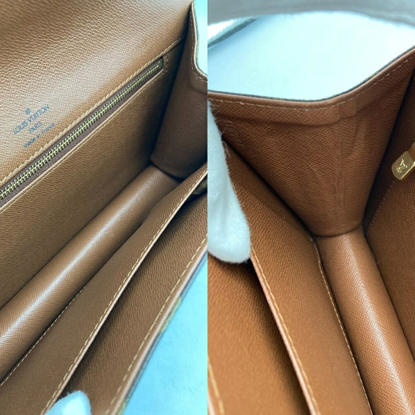 Louis Vuitton Brown Pvc Leather Clutch Bag Pochette (Pre-Owned)