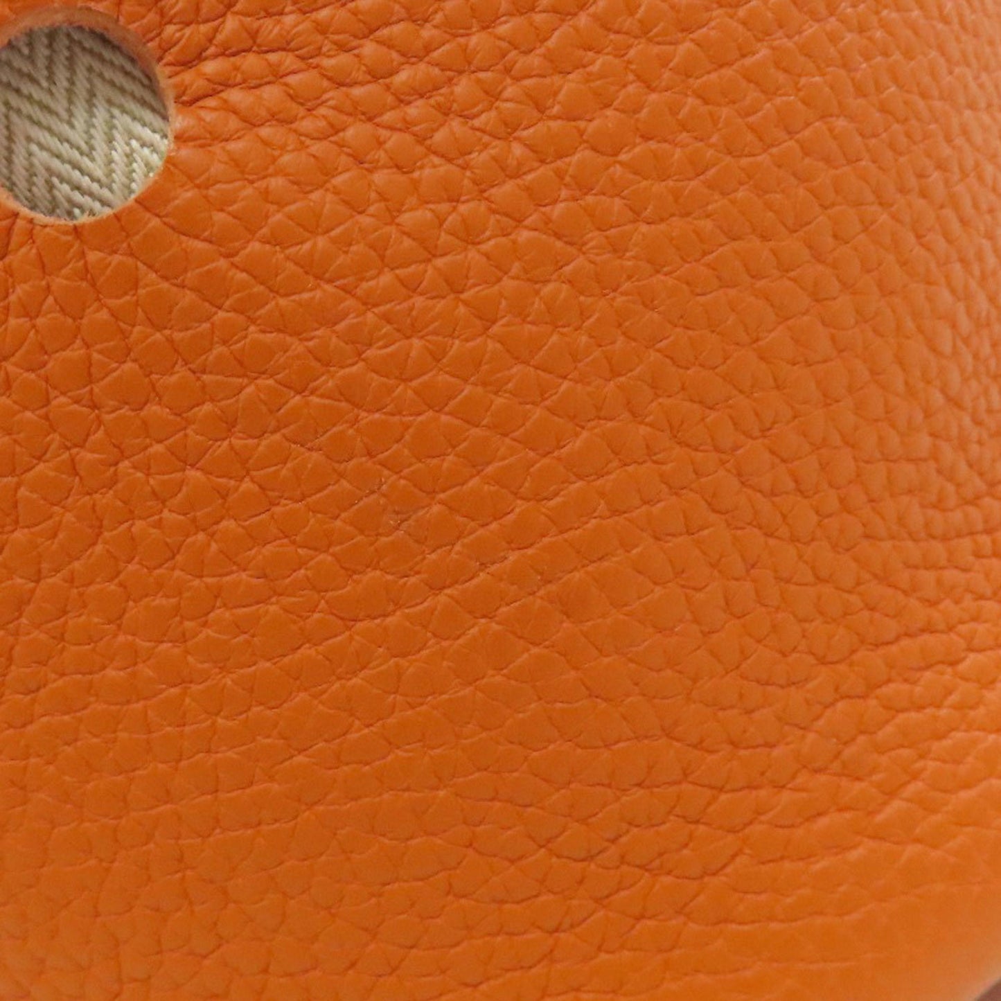 Hermes Orange Taurillon Clemence Leather Tote Bag (Pre-Owned)