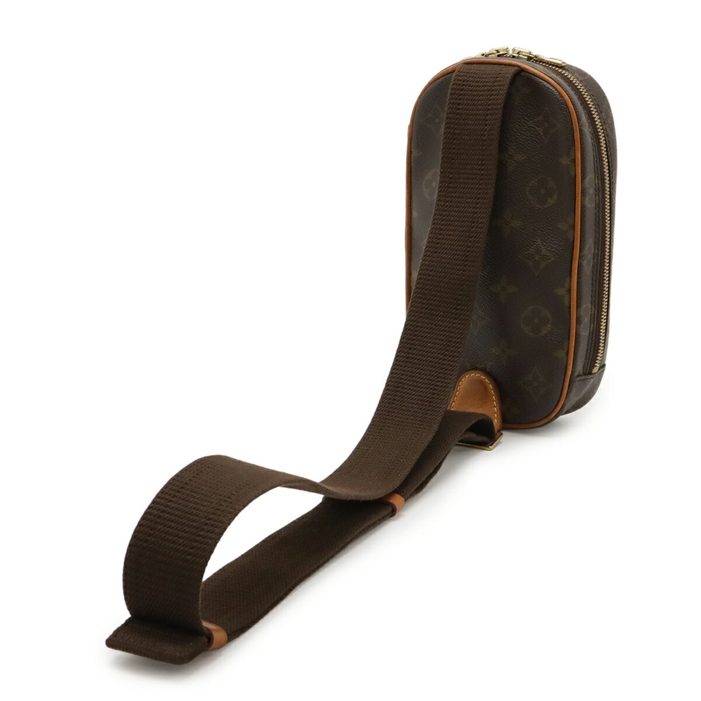 Louis Vuitton Brown Pvc Pochette Shoulder Bag Sling Bag (Pre-Owned)