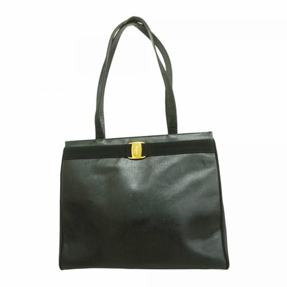 Salvatore Ferragamo Black Leather Tote Bag (Pre-Owned)
