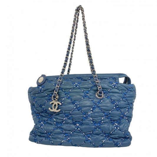 Chanel Blue Nylon Shoulder Bag (Pre-Owned)