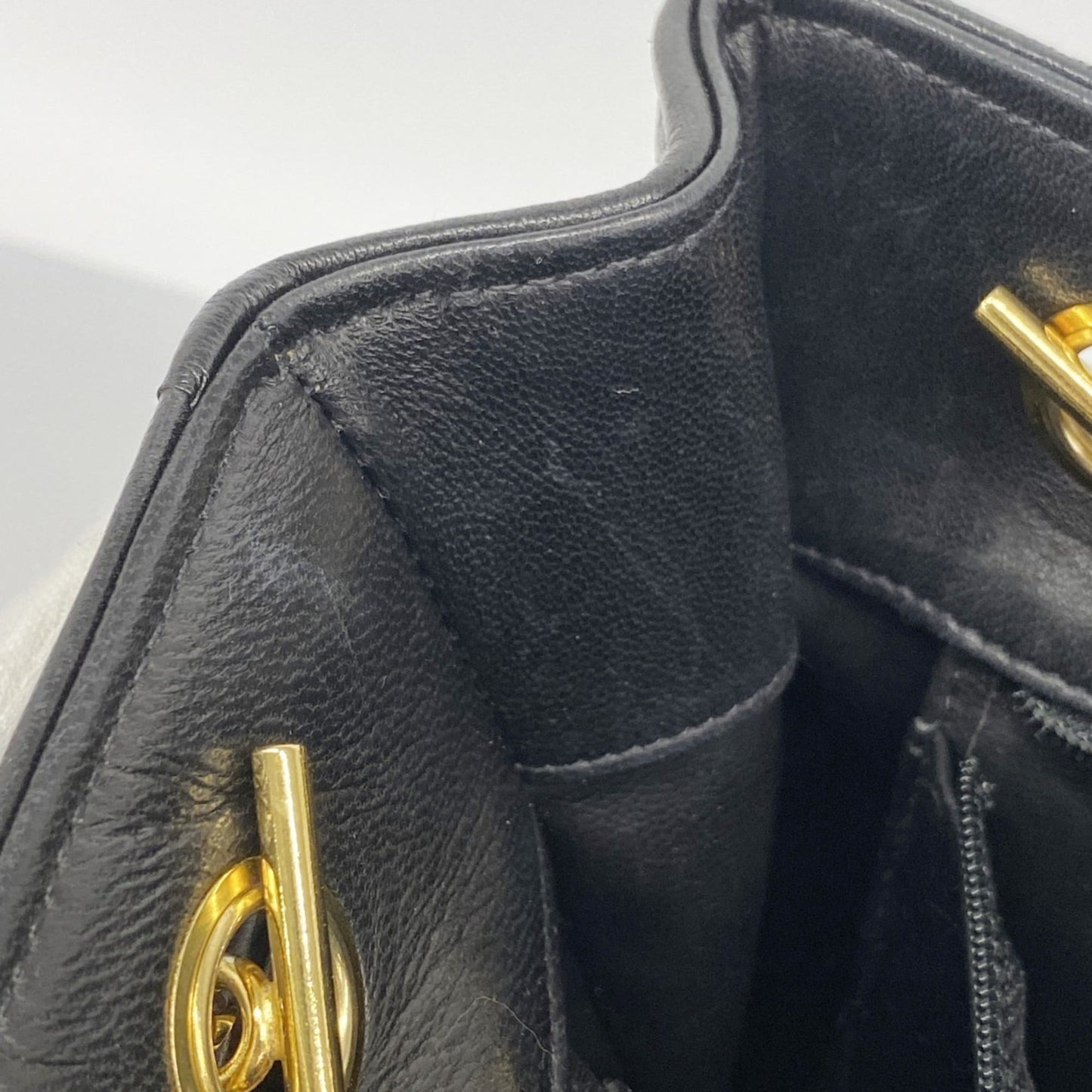 Chanel Black Leather Satin Tote Bag (Pre-Owned)